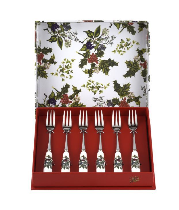 The Holly and the Ivy Set of 6 Pastry Forks